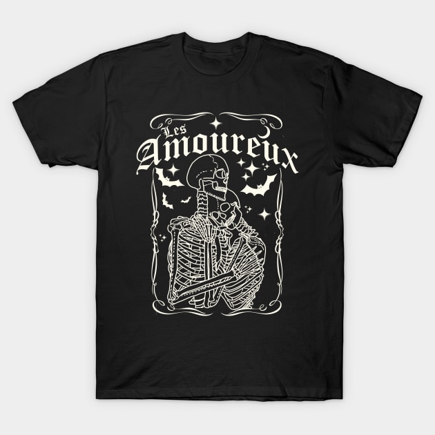 The Lovers - Les Amoureux, Vintage Tarot Card Astrology Goth T-Shirt by artbooming